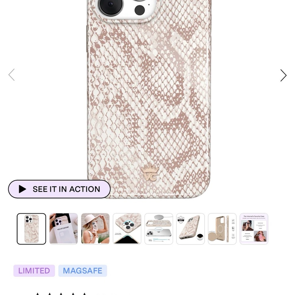 Velvet Caviar Beige Snakeskin Phone Case